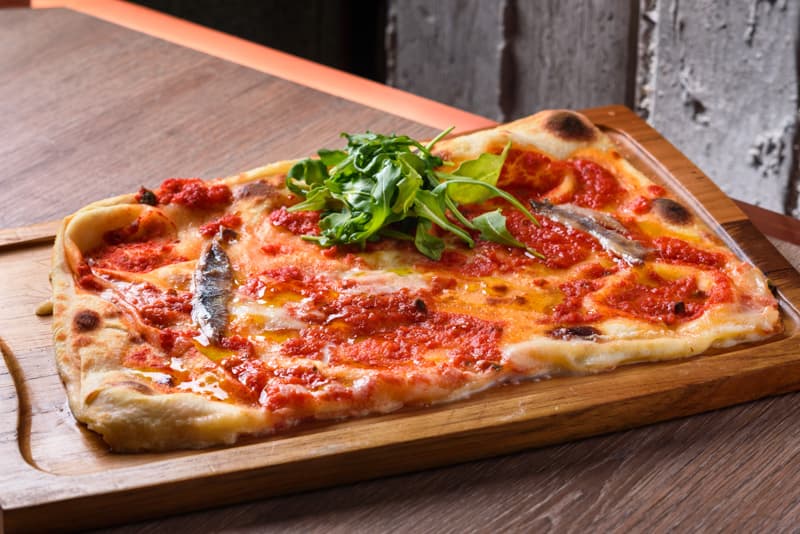 Ligurian focaccina pizzata